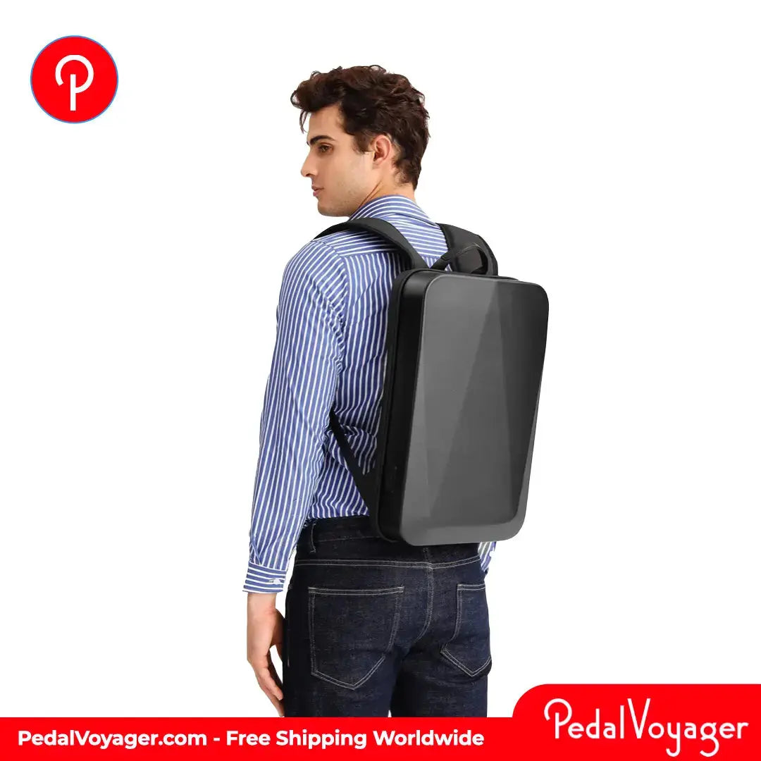 PedalVoyager Anti-Theft Business 15.6" Laptop Backpack for Brompton Cyclists Digital Nomad Boutique