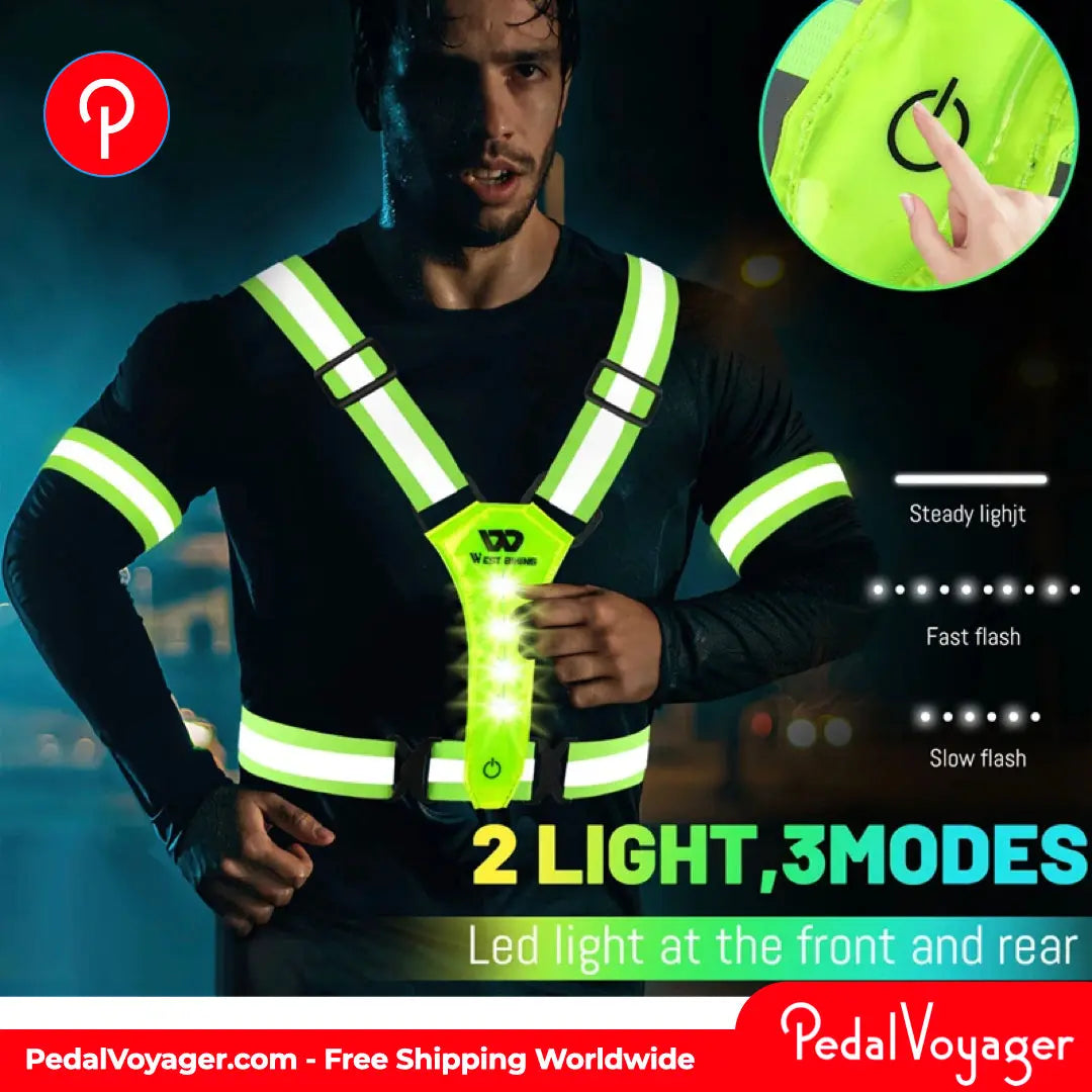 Enhance Your Nighttime Safety with PedalVoyager’s Reflective Safety Vest PedalVoyager