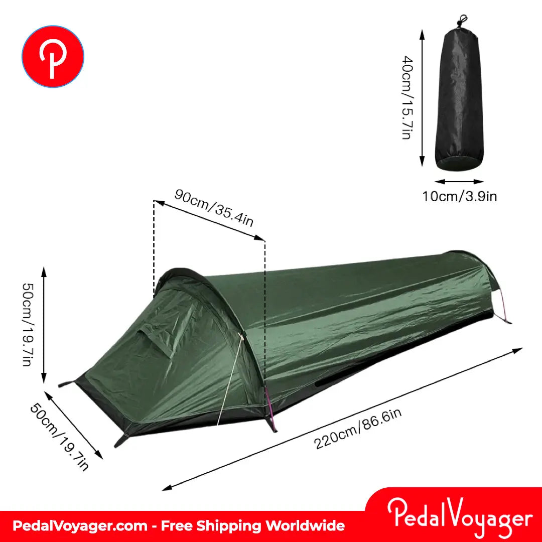PedalVoyager Solo Adventure Tent for Brompton Cyclists PedalVoyager