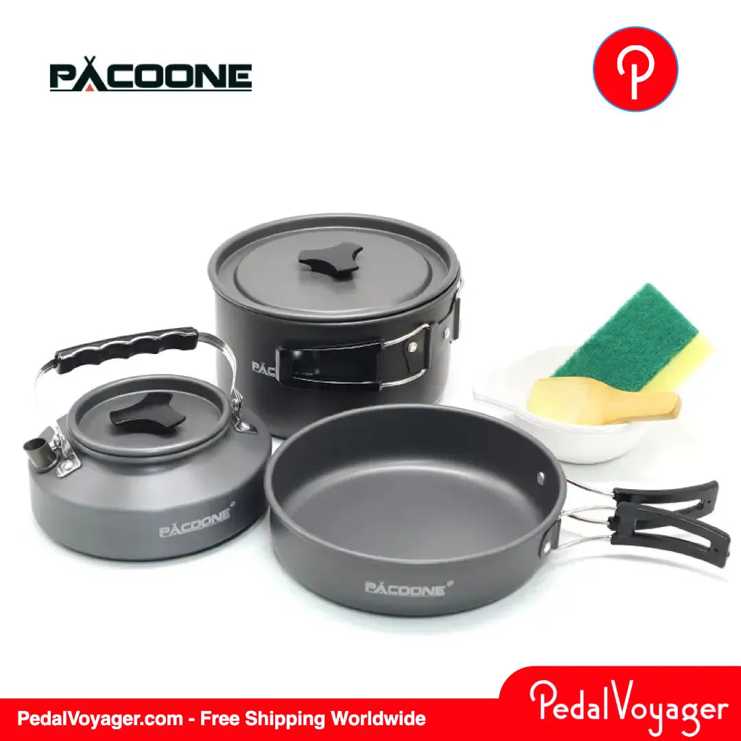 PACOONE Camping Cookware Set for - Ideal for Brompton Owners PedalVoyager